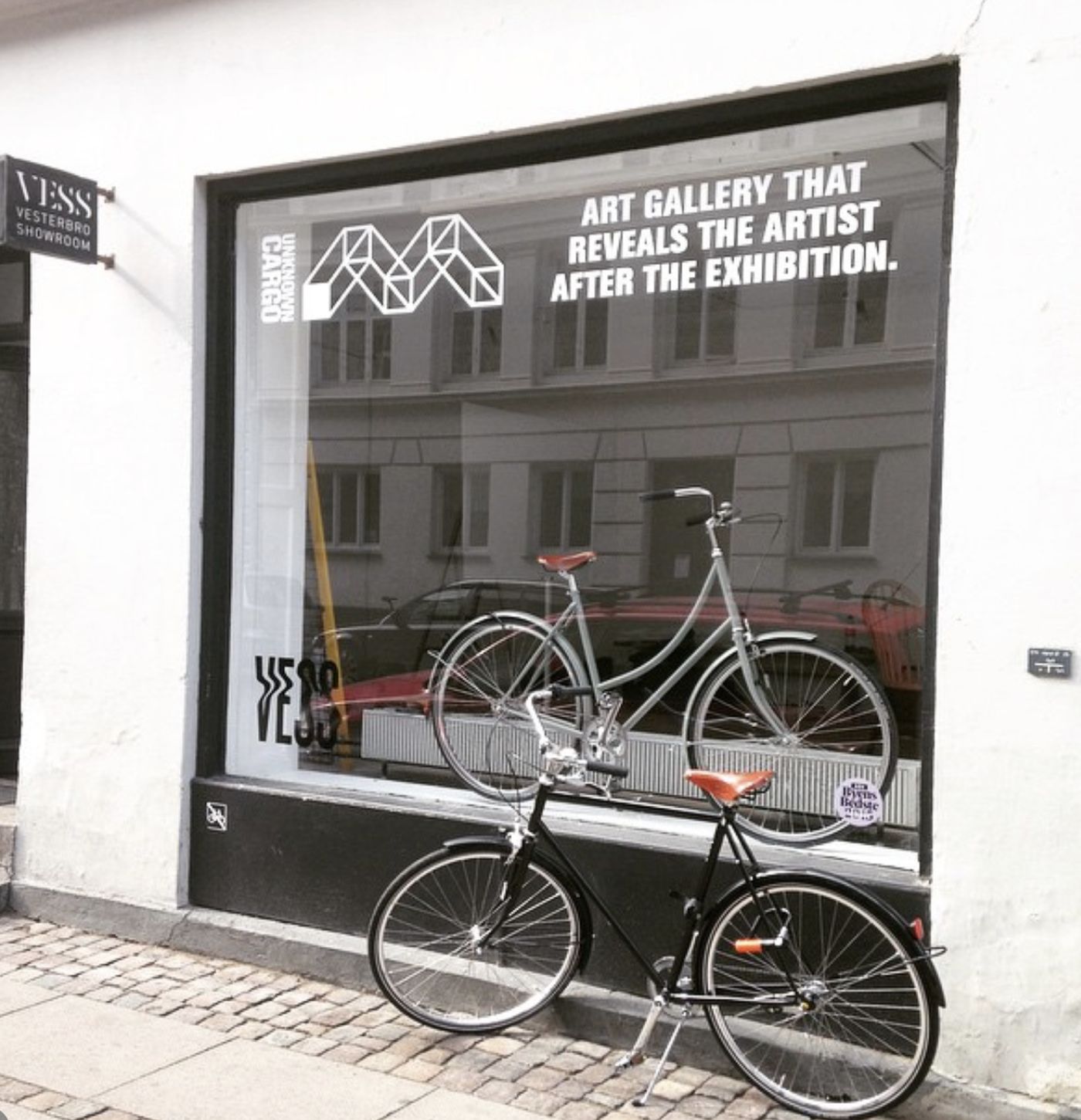 An Unknown Cargo pop-up gallery window installation